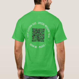 Texto de Personalizado de código QR y camiseta pro