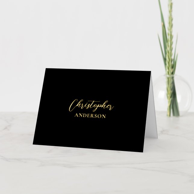 Texto de Personalizado dorado y negro / Apelación  (Anverso)