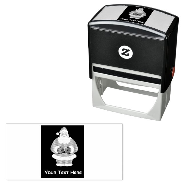 Texto de personalizado Santa Image Sello de goma d (In Situ)