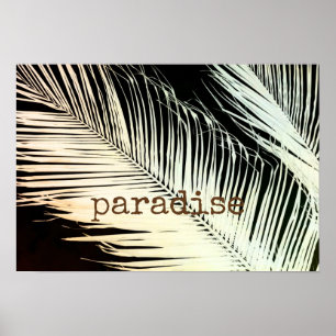 texto de poster de palma tropical en el arte fotog