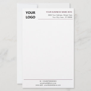 Texto de tu logotipo Plantilla de papel de papeler