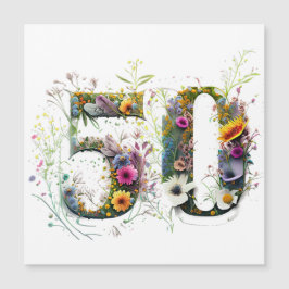 Texto decorativo de flores silvestres para cumplea