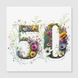 Texto decorativo de flores silvestres para cumplea
