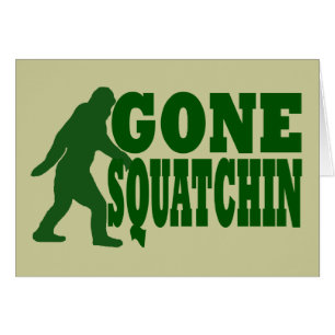 Texto del eslogan verde fuera de squatchin