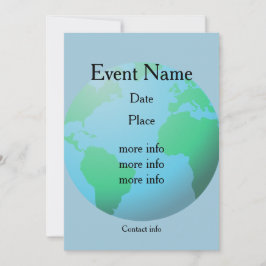 Texto del personalizado de fondo del globo terrest