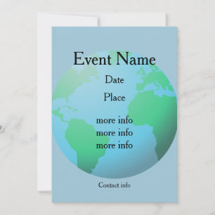 Texto del personalizado de fondo del globo terrest