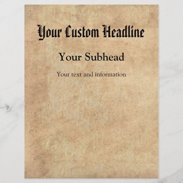 Texto del Personalizado de fondo del papel antiguo (Frente)
