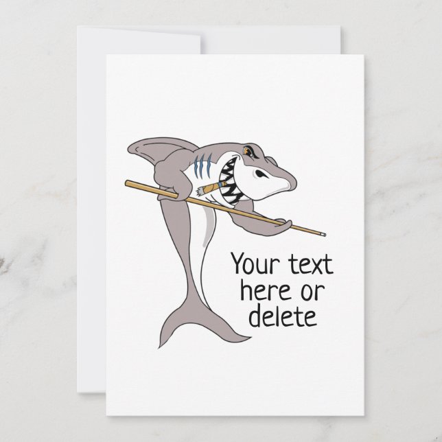 Texto del Personalizado del tiburón de la piscina (Anverso)