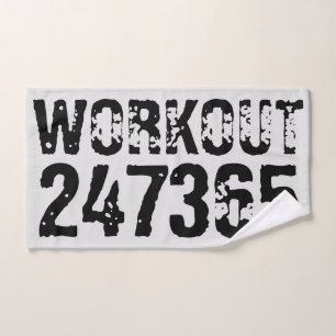 Texto desgastado y raspado Workout 247365 negro