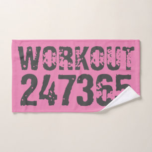Texto desgastado y raspado Workout 247365 rosa
