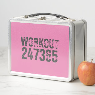 Texto desgastado y raspado Workout 247365 rosa