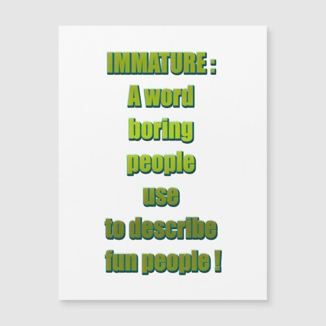 Texto divertido e inmaduro (Anverso)