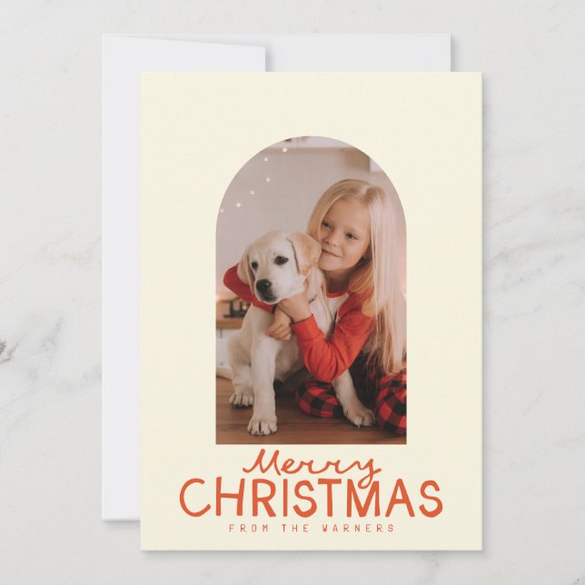 Texto escrito a mano de moda y Navidad con foto ar (Anverso)