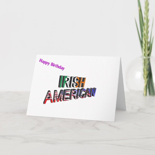 Texto irlandés-estadounidense para tarjeta de feli (Anverso)