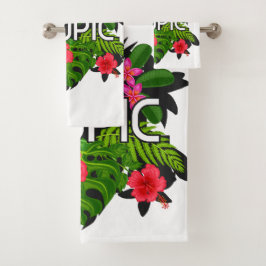 Texto lindo Hibiscus green, rosa y blanco moderno