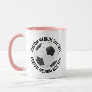 Texto mediano Taza PINK Combo 11oz Fútbol personal