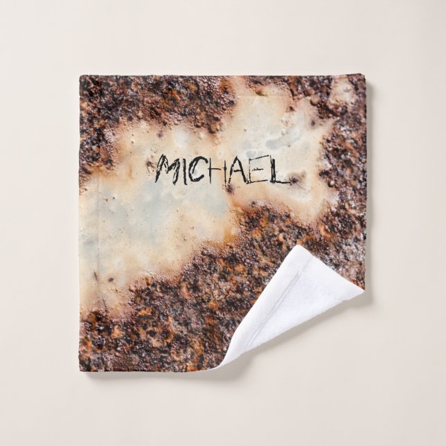 Texto metalizado oxidado marrón Guay Nombre person (Toallita)