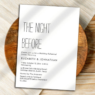Texto mínimo La noche anterior a la invitación