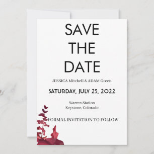 Texto moderno 10 guardar la fecha Invitación