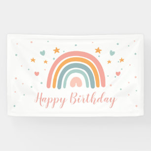 Texto moderno personalizado de pancarta arcoiris