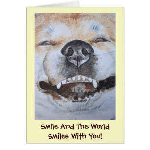 texto motivacional divertido con el perro sonrient