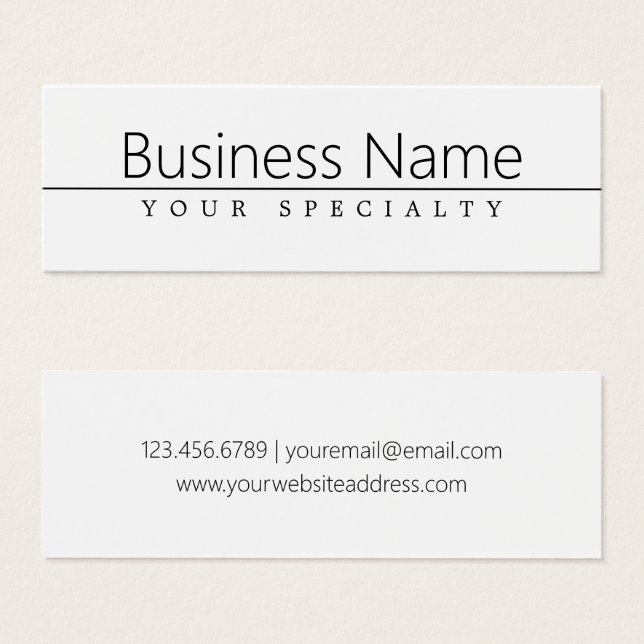 Texto negro simple y clásico sobre blanco (Anverso y reverso)