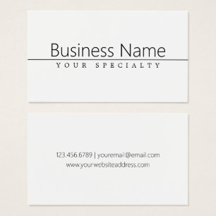 Texto negro simple y clásico sobre blanco