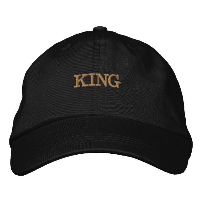 Texto/nombre de KING Gorras y topes Personalizados (Anverso)