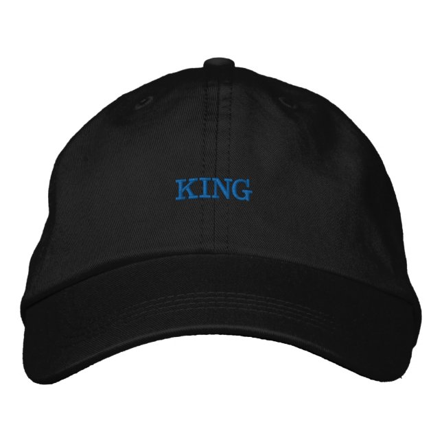 Texto/nombre de KING Gorras y topes Personalizados (Anverso)