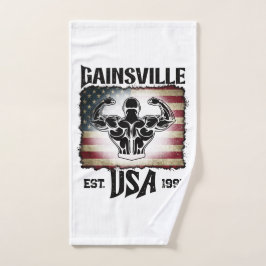 Texto oscuro Gainsville Bandera de Estados Unidos 
