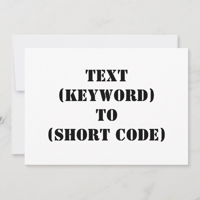 TEXTO (PALABRA CLAVE) A (CÓDIGO CORTO) (Anverso)