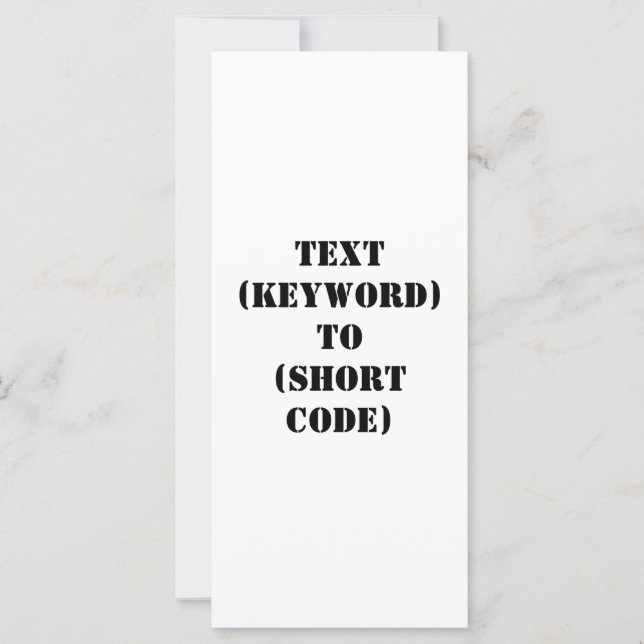 TEXTO (PALABRA CLAVE) A (CÓDIGO CORTO) (Anverso)