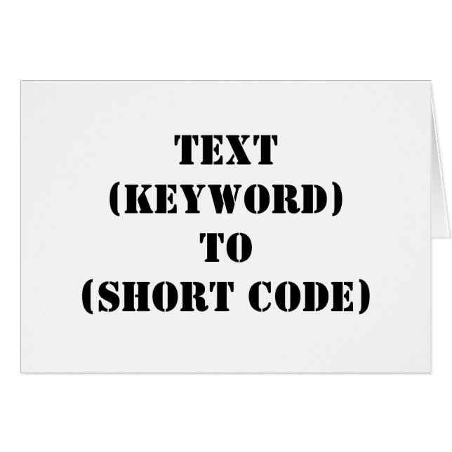 TEXTO (PALABRA CLAVE) A (CÓDIGO CORTO) (Anverso (Horizontal))