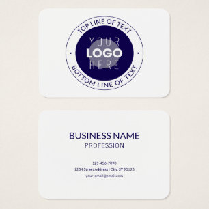 Texto personalizable y logotipo Azul oscuro púrp