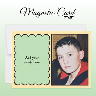 texto personalizado 1 tarjeta magnética verde melo