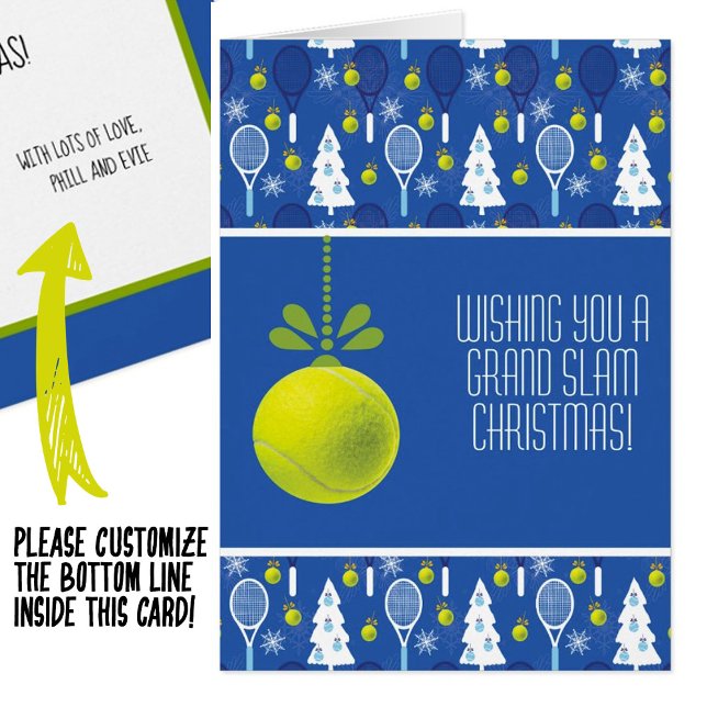 🎾 🎄 texto Personalizado, azul y verde Tennis bau (Subido por el creador)