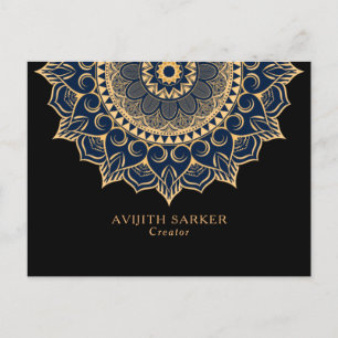 Texto personalizado con tarjeta postal de mandala 