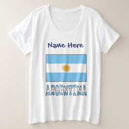 Texto personalizado de la bandera argentina