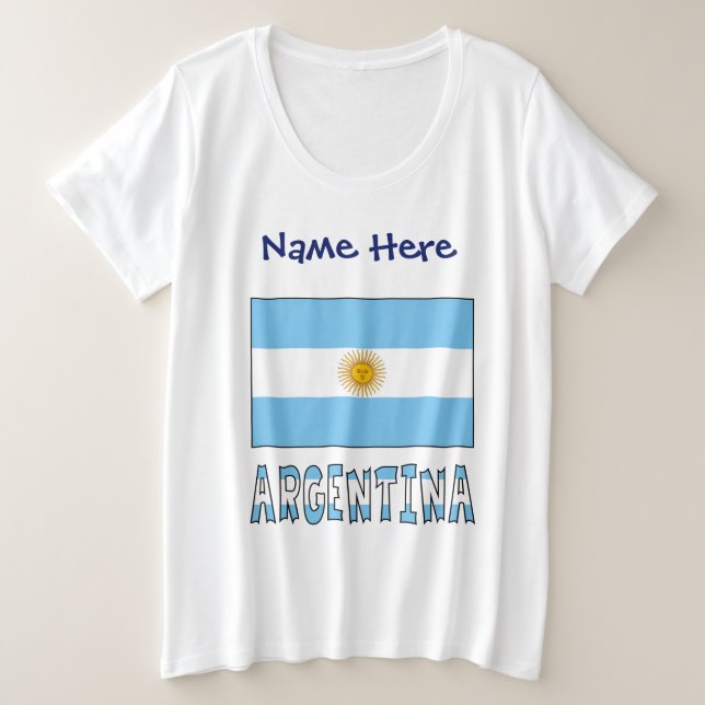 Texto personalizado de la bandera argentina (Anverso del diseño)