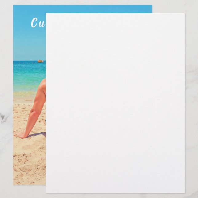 Texto personalizado de tu foto con membrete y Pers (Anverso / Reverso)