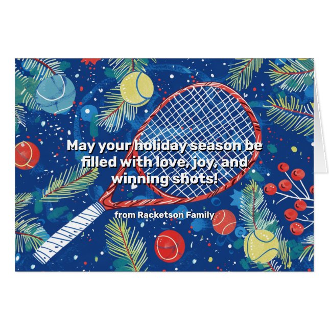 🎾 texto 🎄 Personalizado, ¡el tenis golpeó a un N (Anverso (Horizontal))
