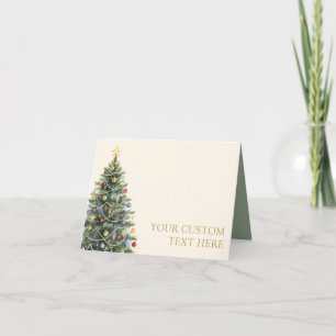 Texto personalizado elegante árbol de Navidad en a