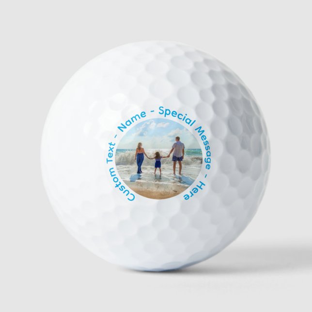 Texto personalizado en tus fotos de bolas de golf  (Anverso)