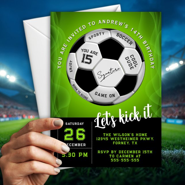 Texto personalizado enérgico en Invitación de cump (Subido por el creador)