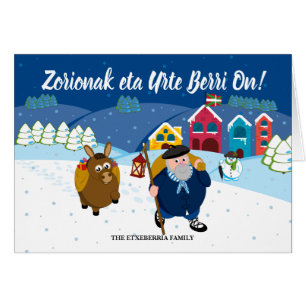 Texto Personalizado Escena de nieve de Navidades v