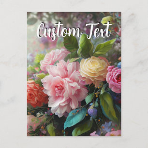 Texto personalizado flores mixtas plantilla de 7 c