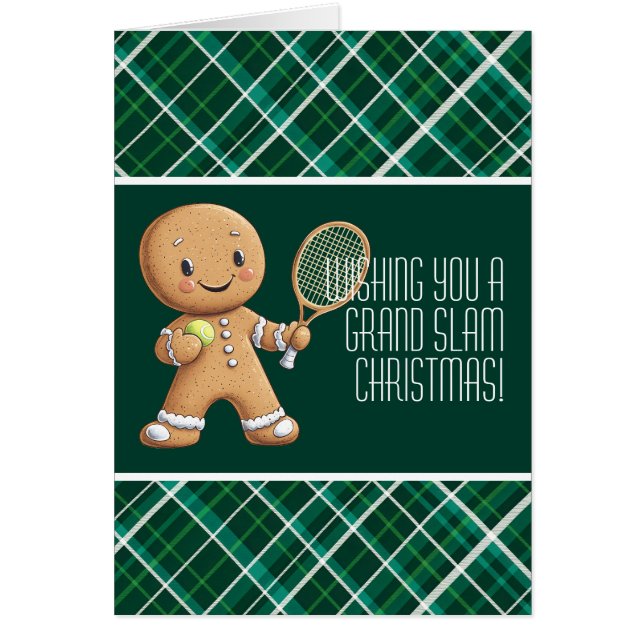 🎾 🎄 texto Personalizado, Gingerbread Grand Slam (Frente)