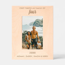 Texto personalizado grabado en primera foto de fam