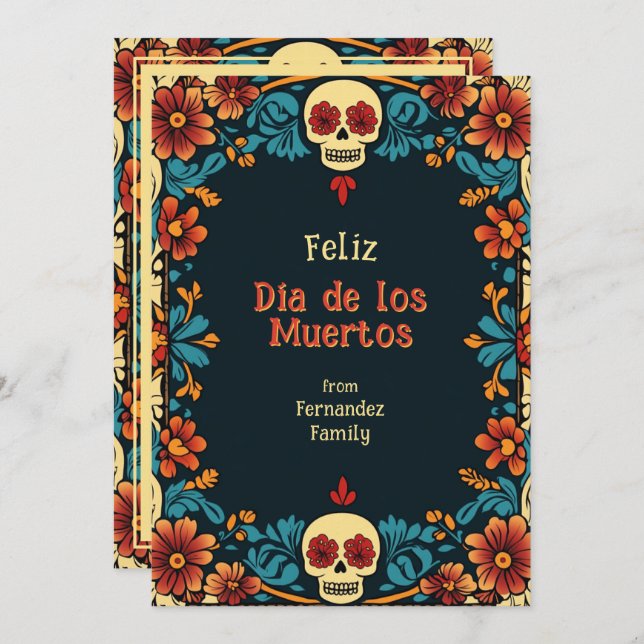 💀 texto Personalizado Homenaje a las flores etern (Anverso / Reverso)