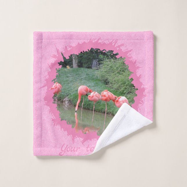 Texto personalizado moderno y foto con un patrón r (Toallita)